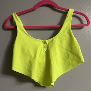 No Boundaries Swim Suit Top Small 3-5 Snaps Yellow